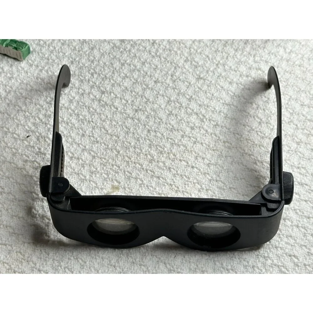Binocular Glasses Telescope Fishing Adjustable Folding Eyewear Costume Prop - Picture 1 of 10